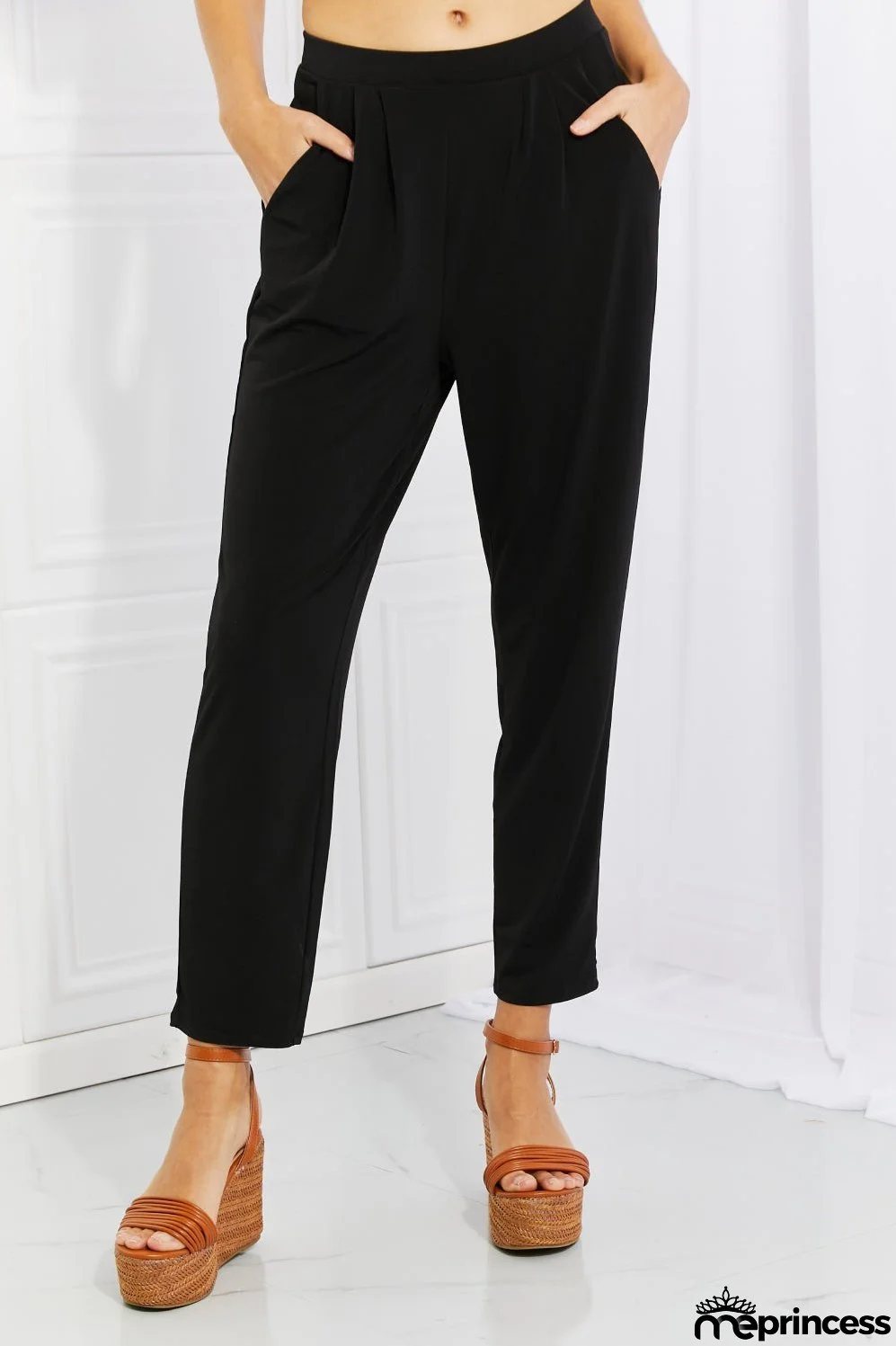 Zenana Amelia Full Size Pleated Pants