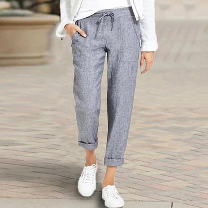 wearshes Casual Elastic Waist Pants