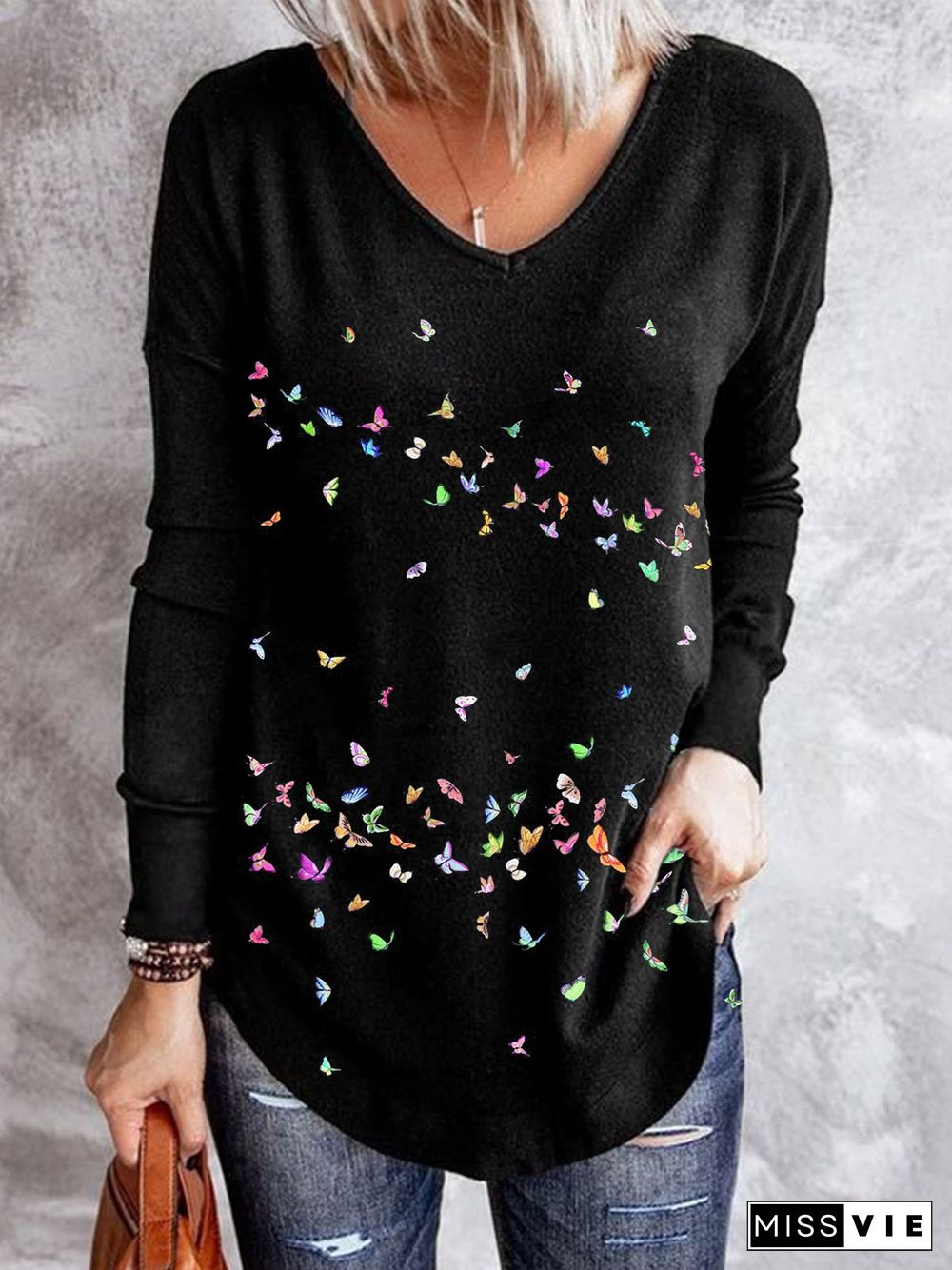 Casual Printed Long Sleeve T-shirt