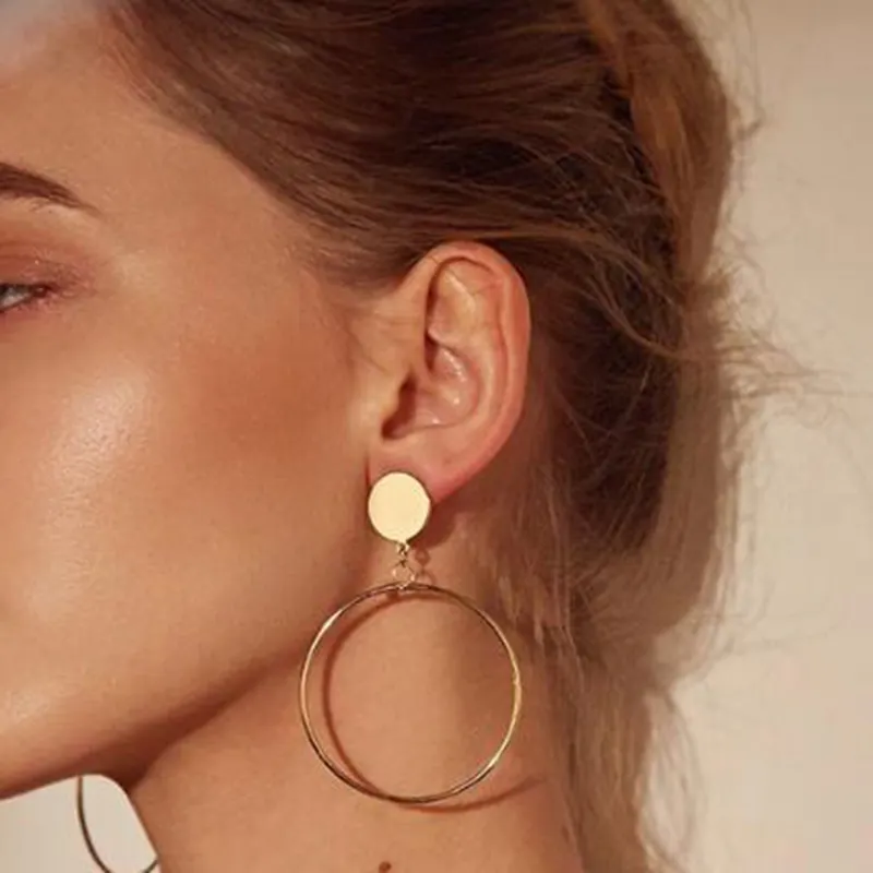 Simple Large Circle Earrings