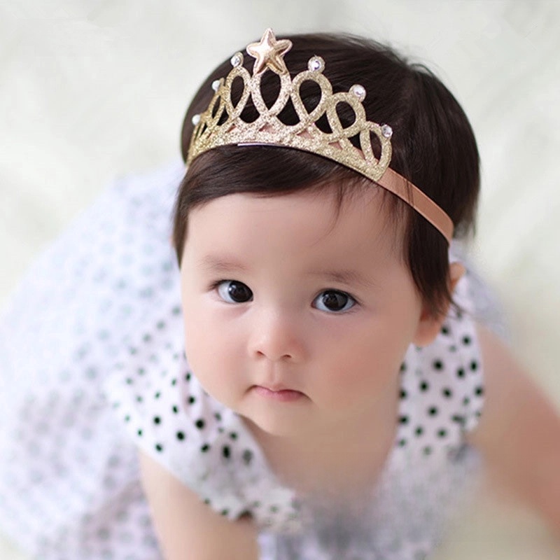 Baby Hair Band Crown Children’s Hair Accessories Baby Hair Band Girl’s Headdress 100 Days Full Moon Birthday