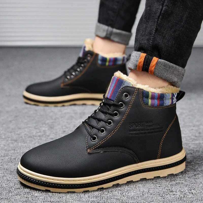 Spring Autumn Boots Men Suede Leather Unisex Style Fashion Male Work Shoes