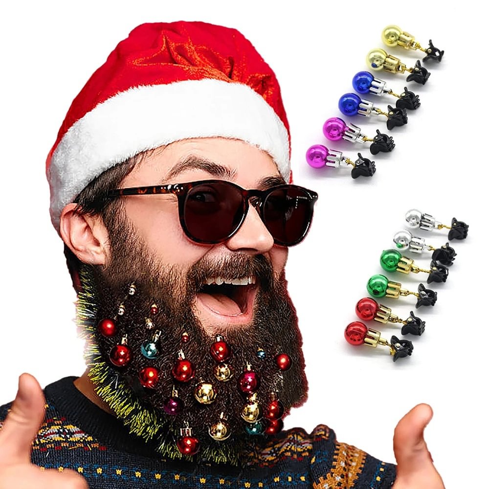 🎄 Early Christmas Deals -  Mini Fun Christmas Ornaments - Mustache Clips - 🎁 Funniest Prank Gifts