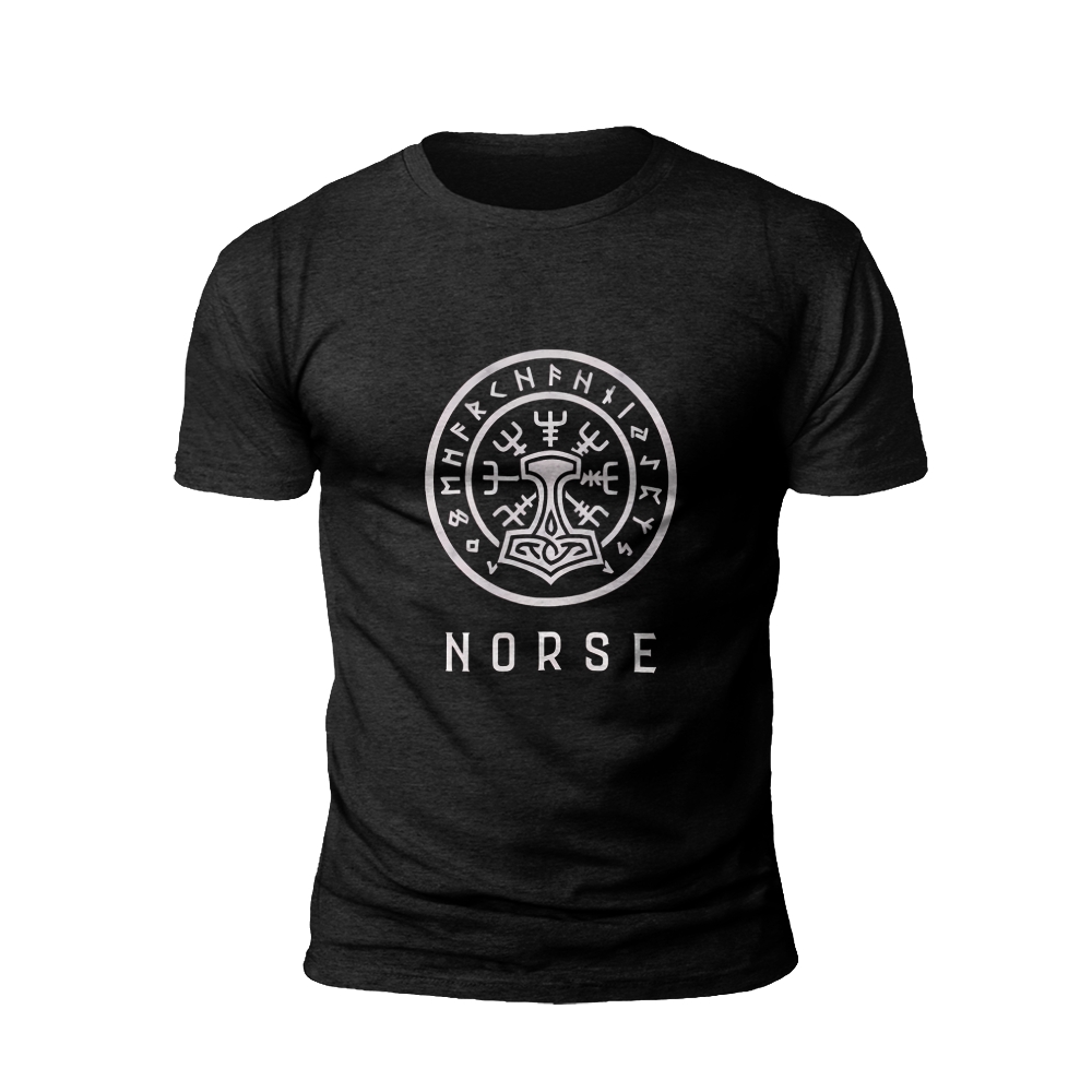 Norse Rune Circle Graphic T-shirt