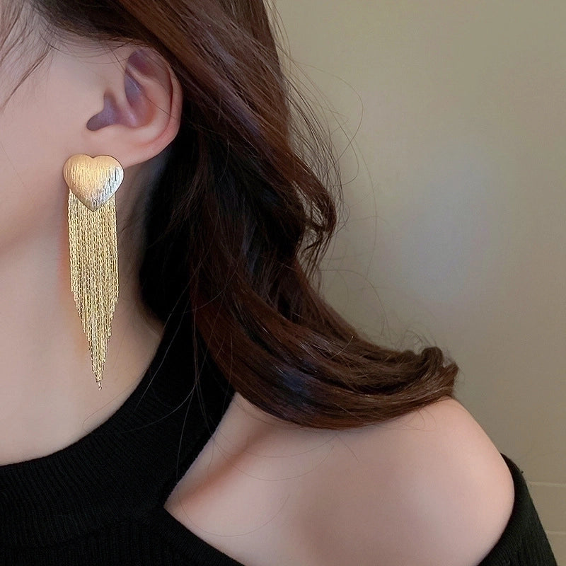 1 Pair Vintage Style Heart Shape Rhombus Plating Copper Drop Earrings