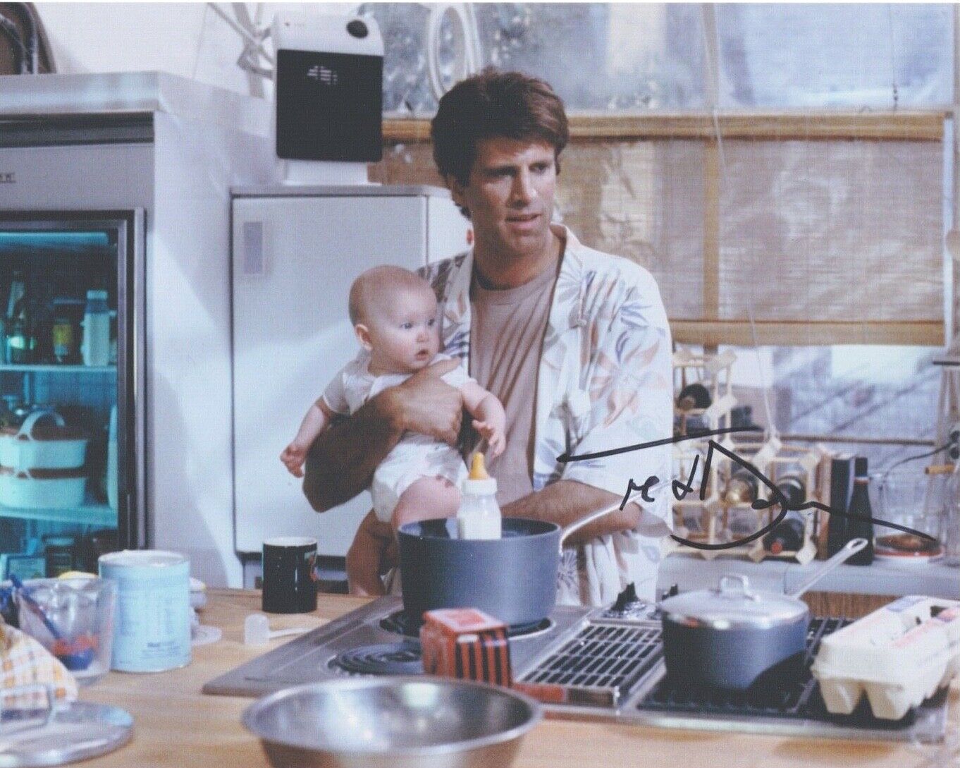 Signed Original Color Photo Poster painting of Ted Danson of Three Men and a Baby