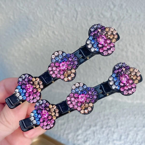 🔥LAST DAY 48% OFF 🔥Sparkling Crystal Stone Braided Hair Clips