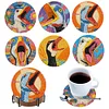6Pcs/set Diamond Painting Wooden Duck Coaster Cup Cushion With Holder
