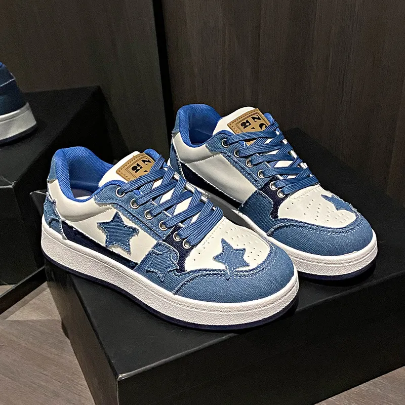 Breakj Breakj And Summer 2025 New Star Couple Men's Shoes Low-Top Shoes Casual Denim Shoes Women's Trend Shoes