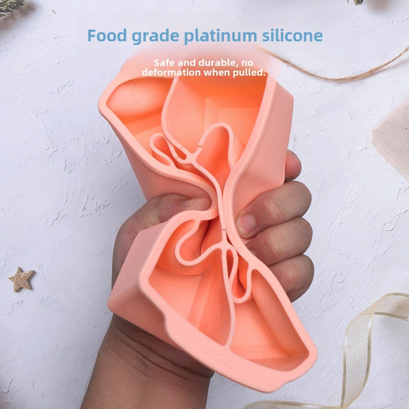 Silicone Large Ice Cube Mold Household Quick Frozen Ice Box Large Size With Lid 6 Holes Square Ice Cube Mold