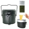 Aluminum Alloy Lunch Boxes Pot W/ Handle Metal Lunch Box for Camping and Travel