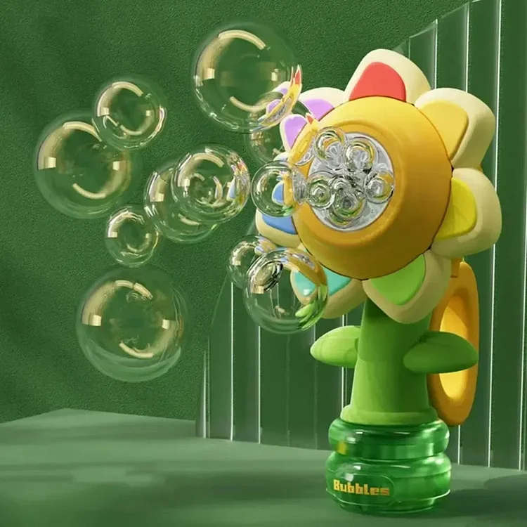 Electric Sunflower Shakes Head Dancing Bubble Machine Toy