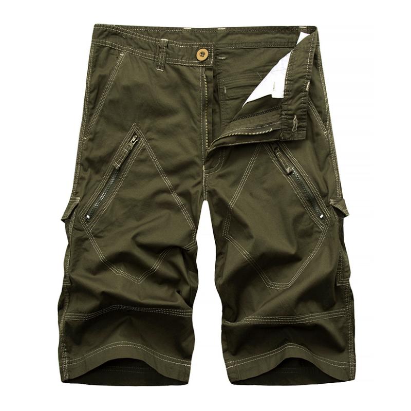 Men's Casual Cotton Blended Loose Multi-pocket Cargo Shorts