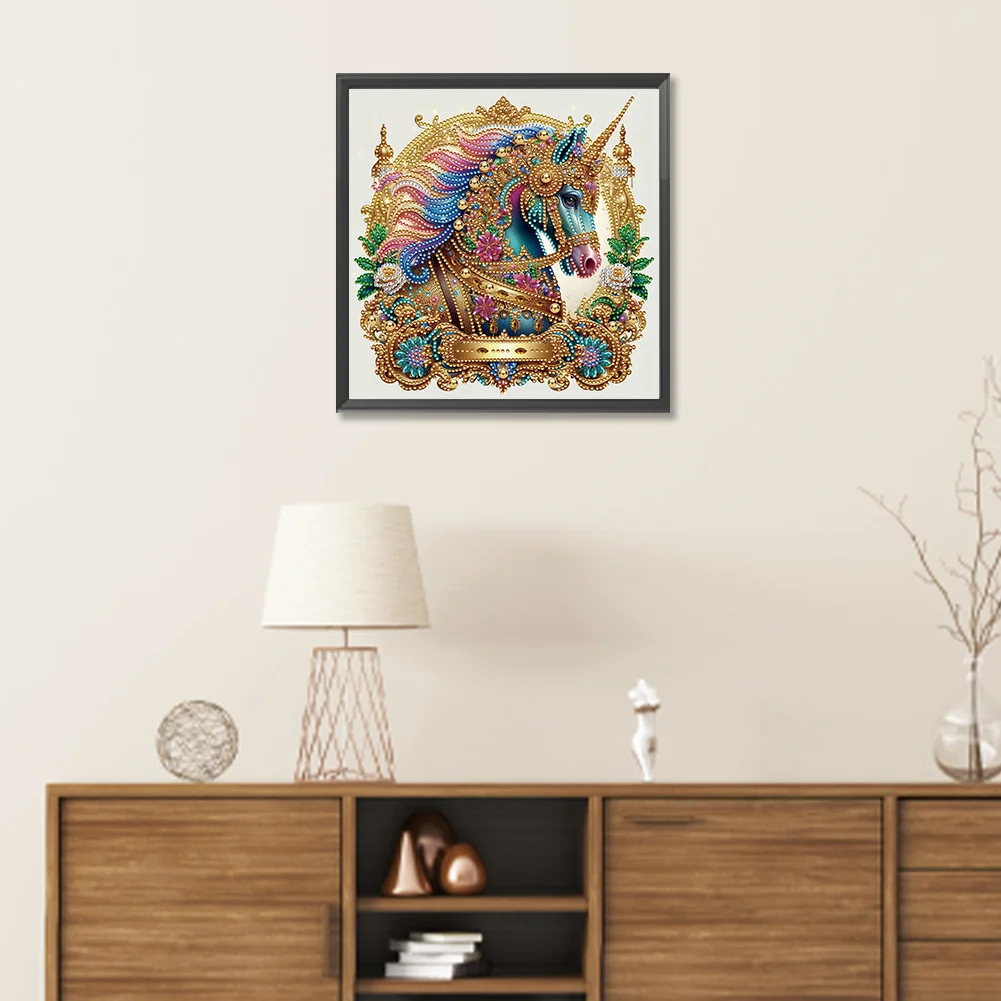 Diamond Painting - Partial Special Shaped Drill - Unicorn(Canvas|30*30cm)