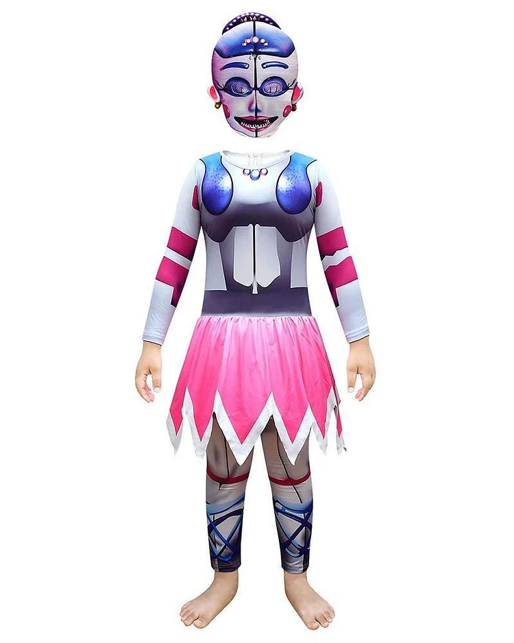 Mayoulove Girls Freddys Five Night Ballora Zentai Halloween Cosplay Costume-Mayoulove