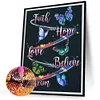 Diamond Painting-DIY Full Round Drill Butterfly Saying