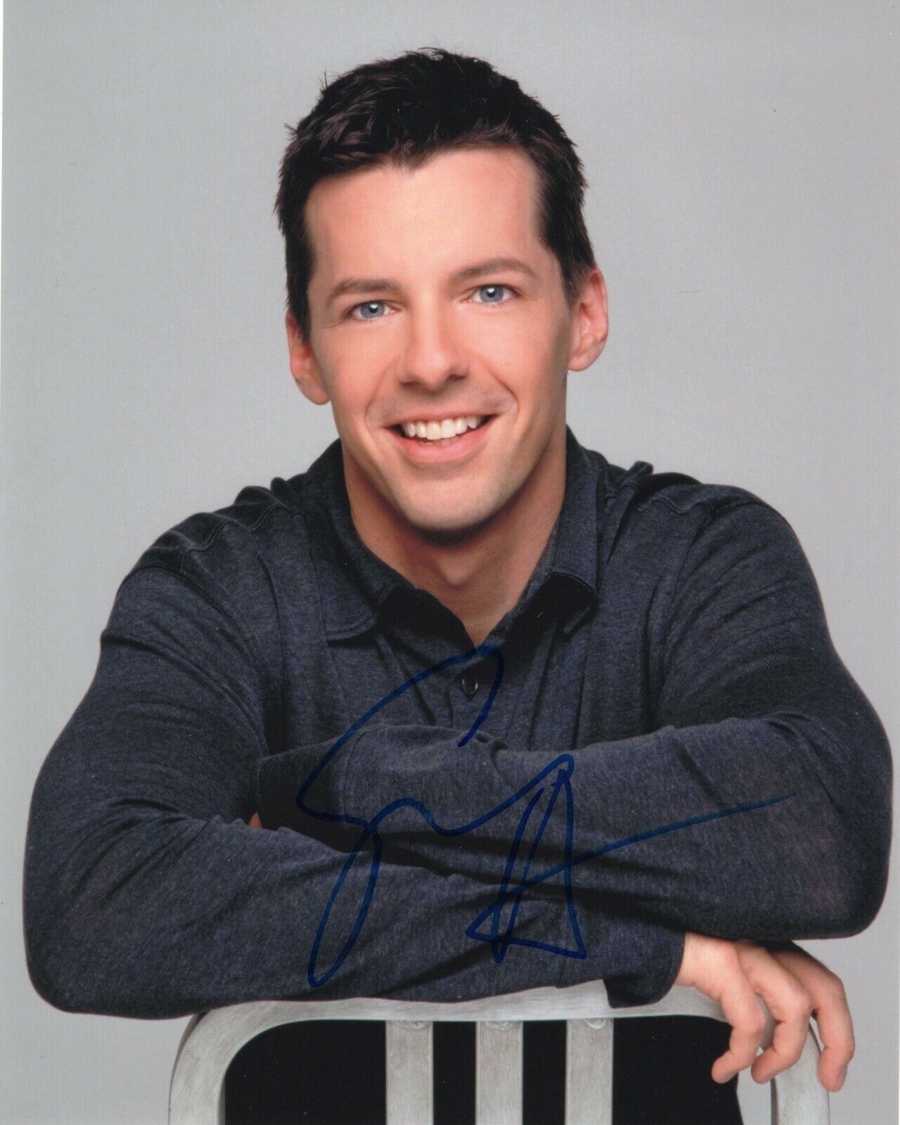 Sean Hayes Signed Will and Grace TV Show 8x10 Photo Poster painting w/COA Jack McFarland