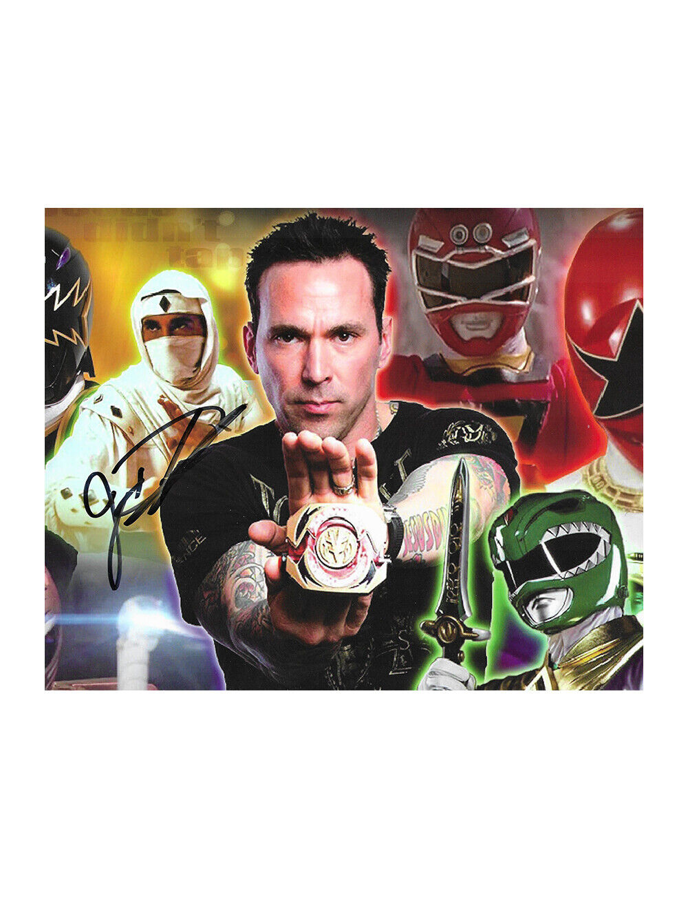 10x8 Power Rangers Print Signed by Jason David Frank 100% Authentic With COA