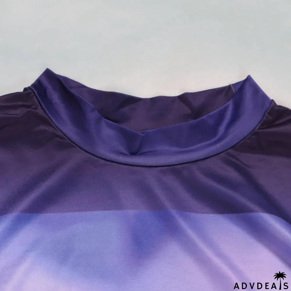 Fashion Casual Round Neck Slim Print Long Sleeve Bodycon Dress