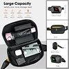 Sling Bag with LED Display, Hard Shell LED Motorcycle Backpack, Waterproof Crossbody Bag, Adjustable Fanny Bag, Black Waist Crossbody Shoulder Chest Bag for Men and Women