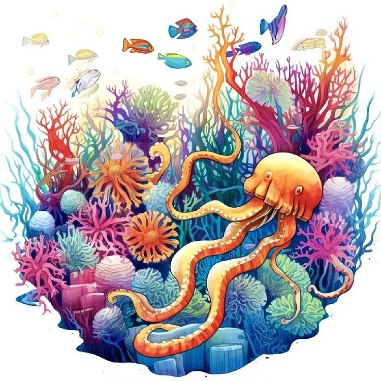 The Underwater World 30*30CM(Canvas) Full Round Drill Diamond Painting gbfke