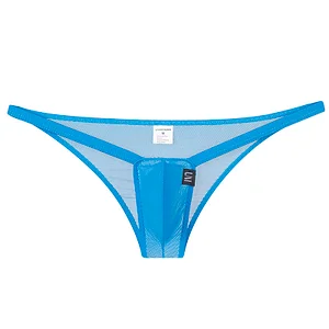 Men's Sexy Low Waist Mesh Transparent Briefs