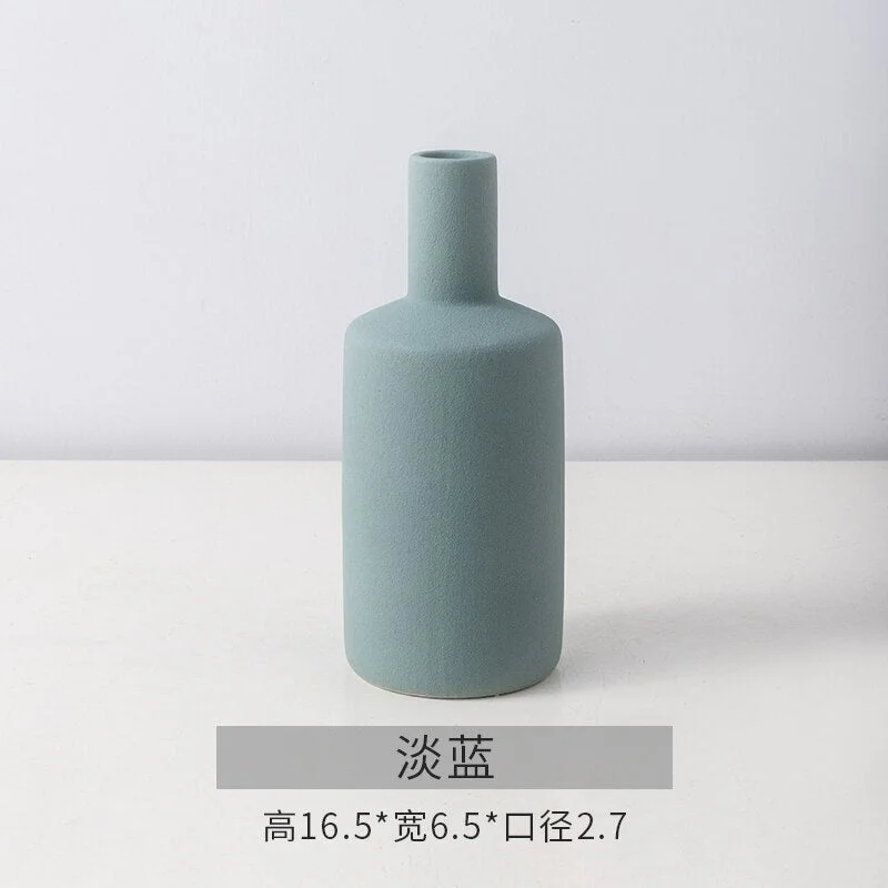 Modern Decorative Vase Nordic Morandi Ceramic Vase Dried Flower Decorative Vase Living Room Bedroom Desktop Docer Home Vase Gift
