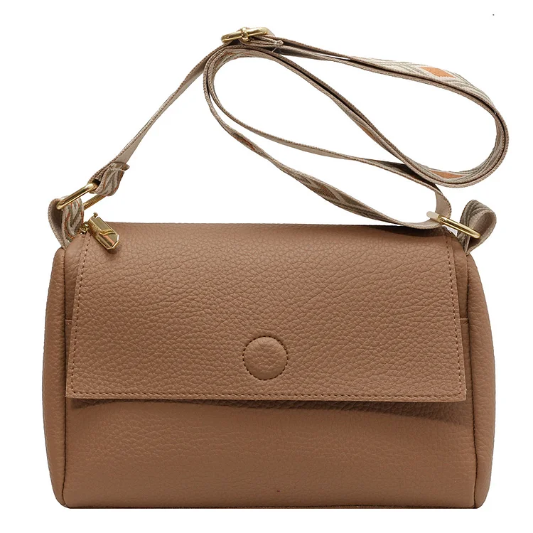 Women Crossbody Bags PU Leather Fashion Shoulder Bag Solid Color for Vacation