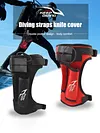 Tech Diving Leggings Knife Cover Double Pocket Diving Strap Knife Pouch (Black)