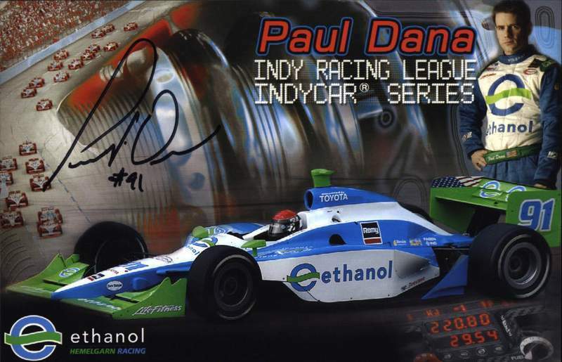 Paul Dana signed IRL IndyCar Racing 8x10 Photo Poster painting W/Cert Autographed 08