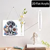 Acryl Hund und Blume Wandröhre Vase - 5d DIY Handwerk Anhänger
