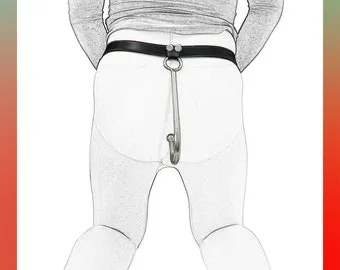 Anal Hook Metal Bondage BDSM Butt Plug with Adjustable Leather Rope  Chastity Belt