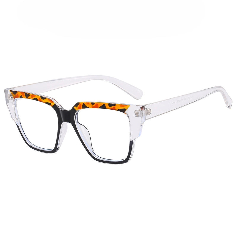 New Fashion Box Retro Personality Entry Lux TR90 Anti-Blue Ray Plain Glasses Glasses Of With Internet Celebrity
