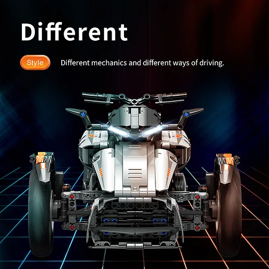 MOYU Sports Car Building Blocks Set, 1:6 Bombardier Three-Wheeler