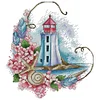 14CT Stamped DIY Sea Star Lighthouse Cross Stitch Kit 28 X 31cm  F972