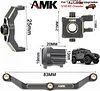 AMK TRX4M Brass Weight Blocks Knuckle Axle Cover Diff Cover Steering Link for 1/18 RC Car TRX4M Upgrade Parts RC Crawler (4-in-1 Set for TRX4M)