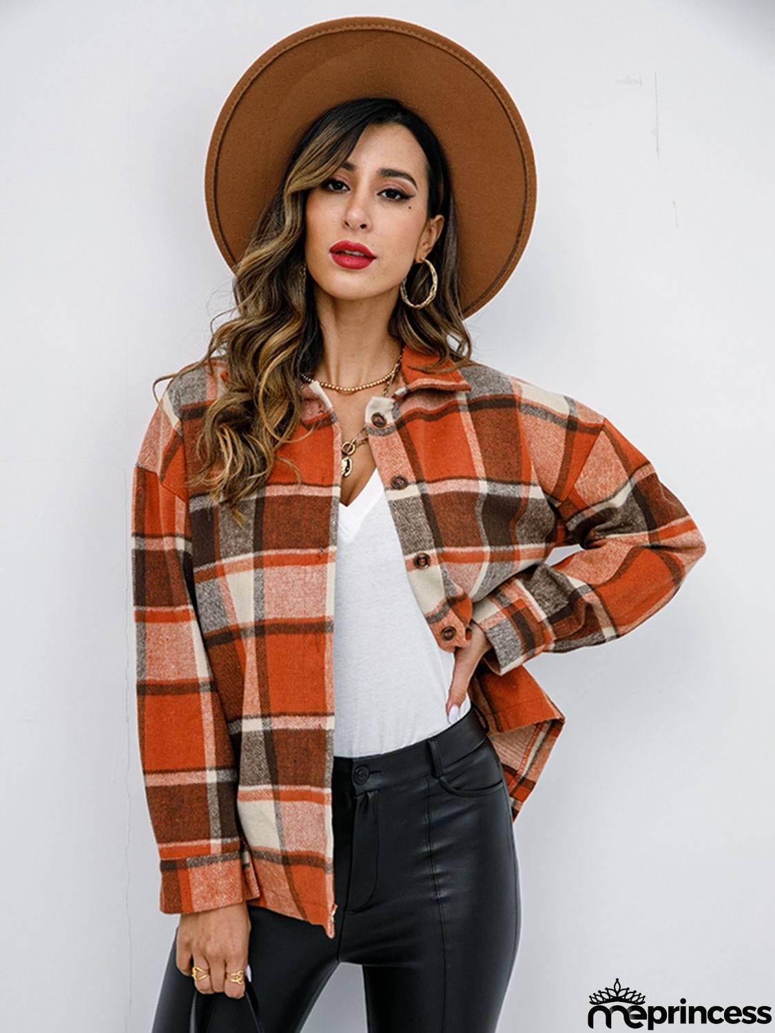 Plaid Button-Down Jacket
