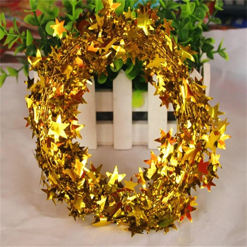 7m Christmas Tree Ornaments Decorations Ribbon Color iron wire Vine bar Hanging Door For Home Party Supplies New Year Gift