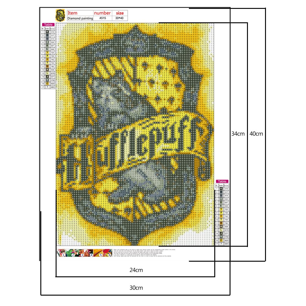 Hufflepuff - Full Round Diamond Painting