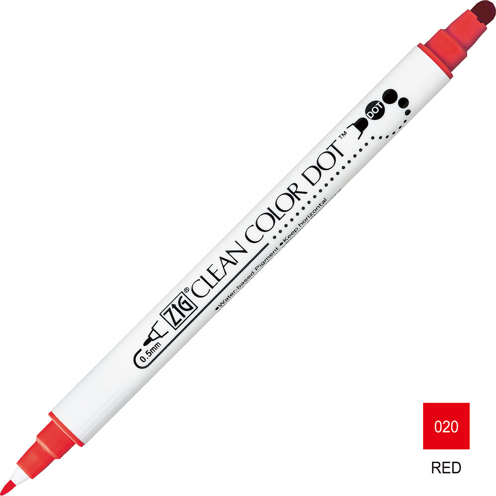 JOURNALSAY 1pc Japan Kuretake Double Head Round Dot Waterproof Watercolor Pen