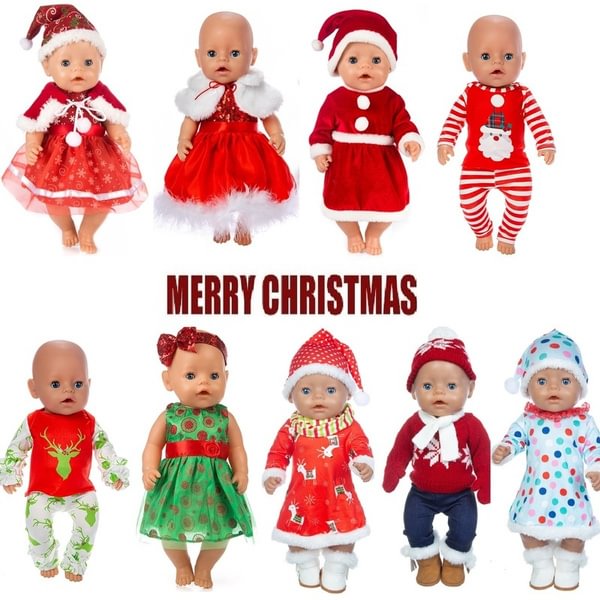 18inch Doll Cloth Doll Christmas Outfit 43cm Christmas Doll Clothes Christmas Gift Merry Christmas - Shop Trendy Women's Fashion | TeeYours