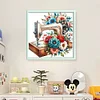 Flower Sewing Machine-14CT Stamped Cross Stitch 40*40cm/15.75*15.75in tapestrymarket