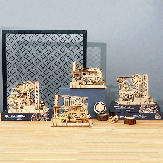 ROKR Marble Run 3D Wooden Puzzle (4 Sets) | Robotime Online