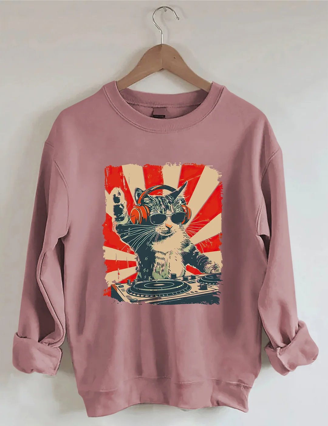 Cool DJ Cat Sweatshirt