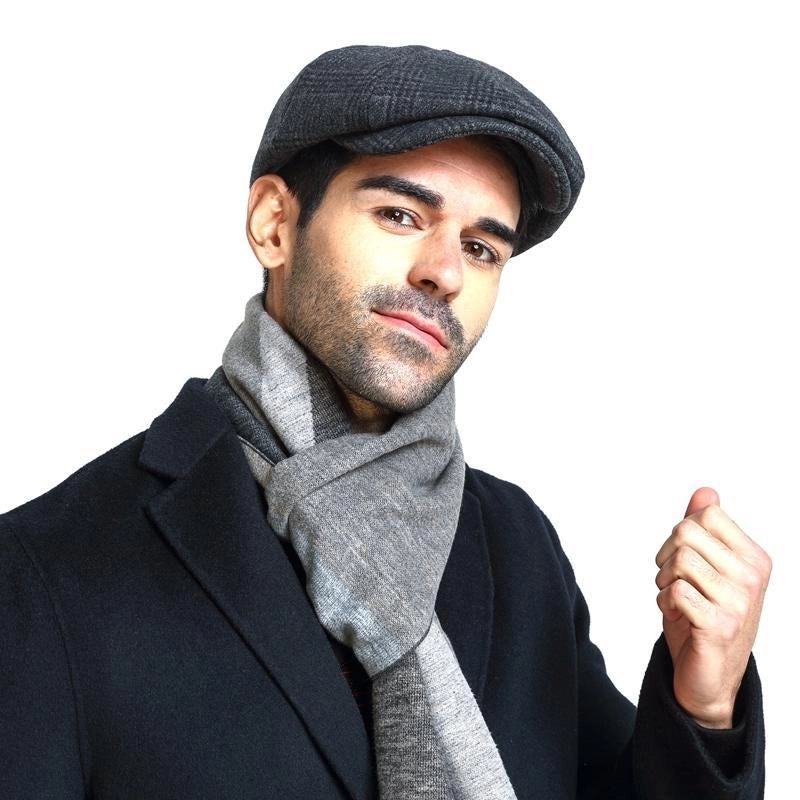 Men’s Casual Solid Color Crimping Beret Hat