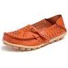 Women's Wide Width Leather Loafers Flat Shoes
