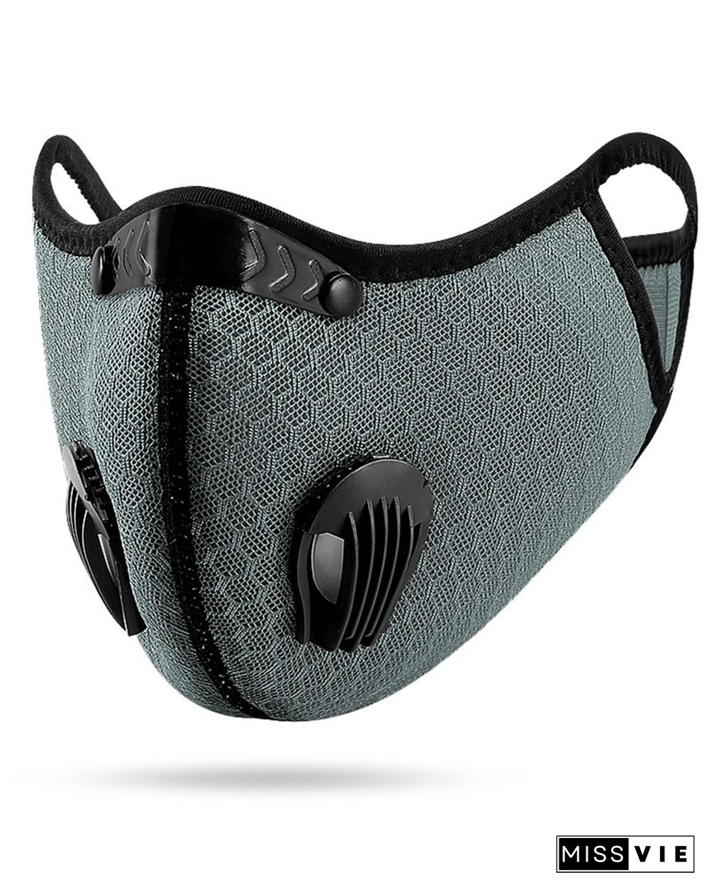 Solid Breathing Washable 2 Valves Face Mask (1 filters as gift)