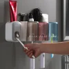 Modern Home Living Bathroom Gadget Toothbrush Holder Cups Toothpaste Squeezer 