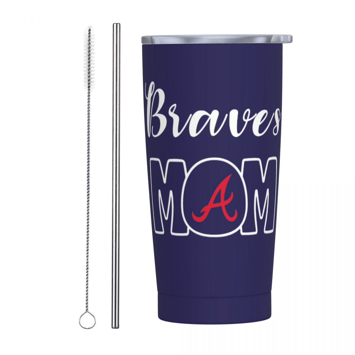 Atlanta Braves Mom Stainless Steel Tumbler