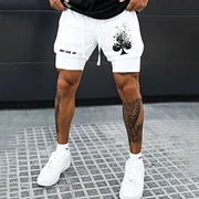 Death Card Casual Gym Performance Shorts